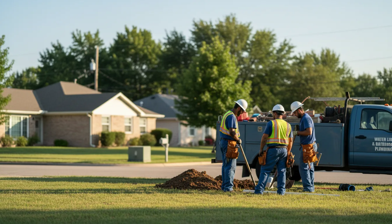 Residential water line and bathroom plumbing service in Herndon, KY